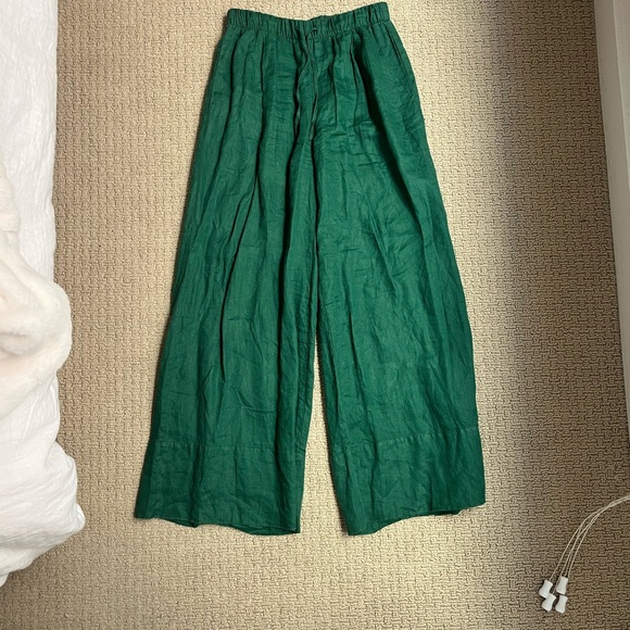 Zara Green Linen Two-Piece Set - Picture 3 of 6